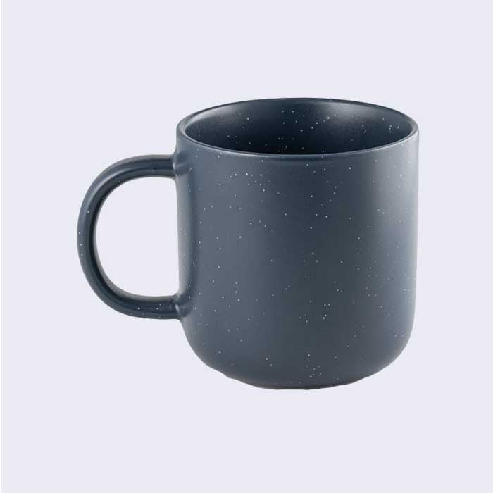 Γκρι-μαύρη ματ κεραμική κούπα καφέ με όνομα ή ατάκα