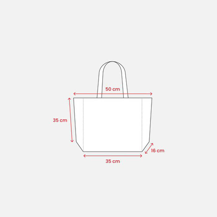 Φτιάξε μεγάλη εκρού tote bag 280 gsm με λογότυπο (Min 10 κομμάτια)