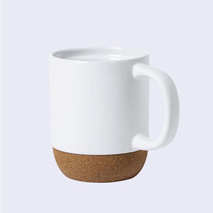Άσπρη κούπα καφέ με βάση φελού με όνομα ή ατάκα