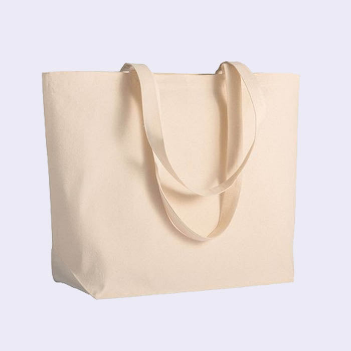 Φτιάξε μεγάλη εκρού tote bag 280 gsm με λογότυπο (Min 10 κομμάτια)