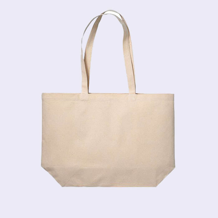 Φτιάξε μεγάλη εκρού tote bag 280 gsm με λογότυπο (Min 10 κομμάτια)