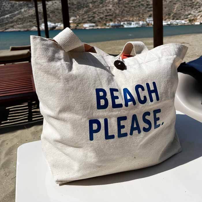 personalised τσάντα θαλάσσης με ατάκα ή όνομα