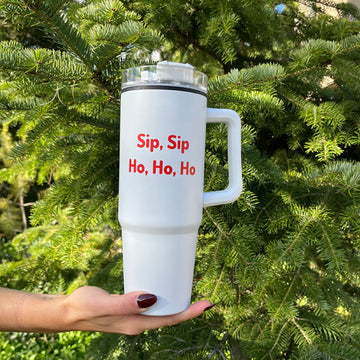 Προσωποποιημένο διπλότοιχο λευκό ποτήρι 900ml με καπάκι και καλαμάκι