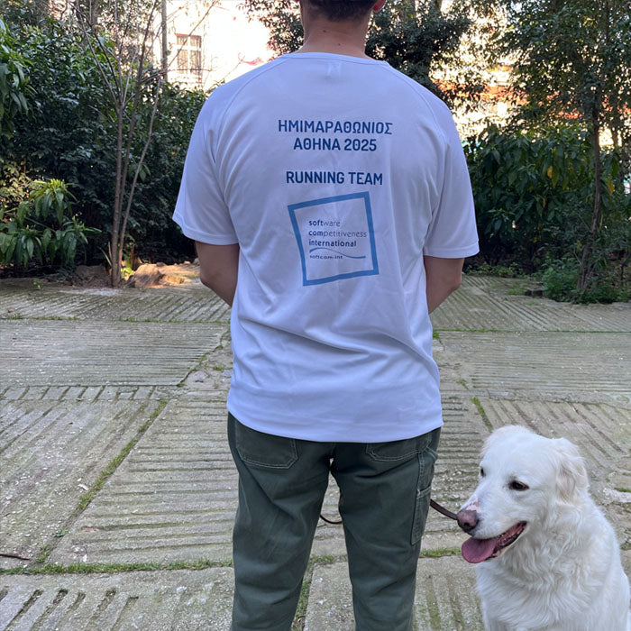 Φτιάξε unisex running tshirt με μπρος πίσω εκτύπωση λογοτύπου (Min 10 κομμάτια)