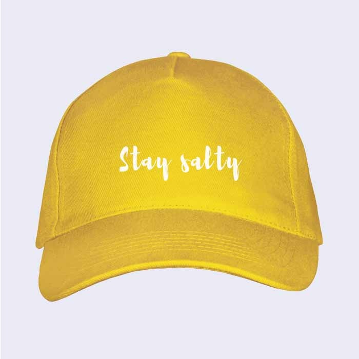 κίτρινο καπέλο τζόκεϊ με ατάκα 