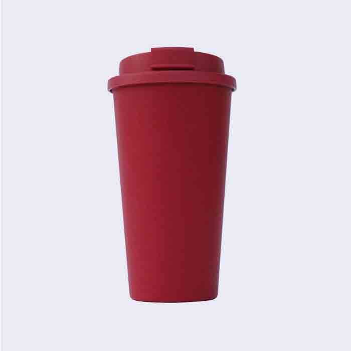 Κόκκινο προσωποποιημένο διπλότοιχο επαναχρησιμοποιούμενο ποτήρι καφέ 475ml με ατάκα