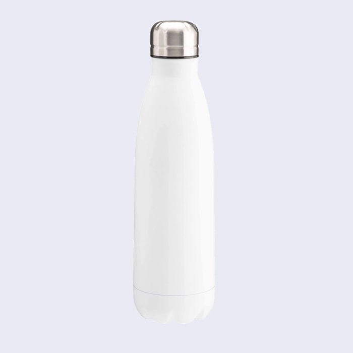 Άσπρο προσωποποιημένο stainless μπουκάλι θερμός 500ml με ατάκα ή όνομα