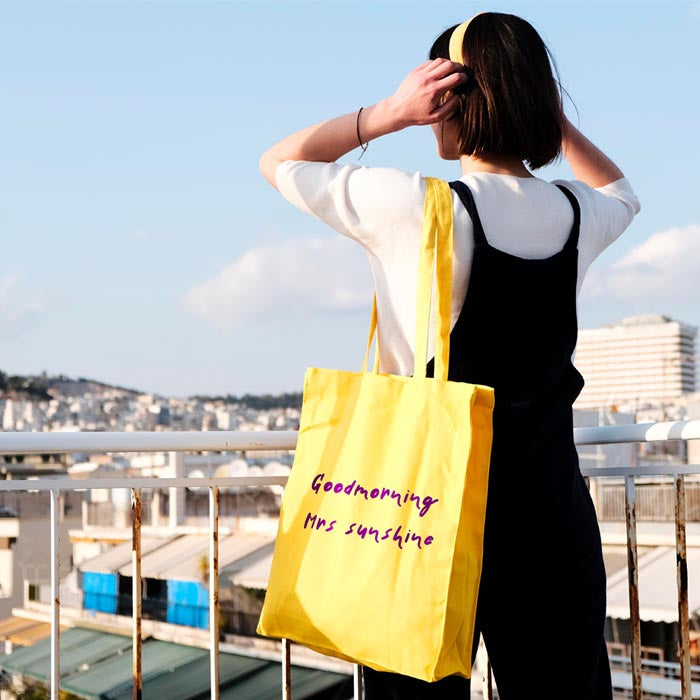 προσωποποιημένη tote bag με ατάκα ή όνομα